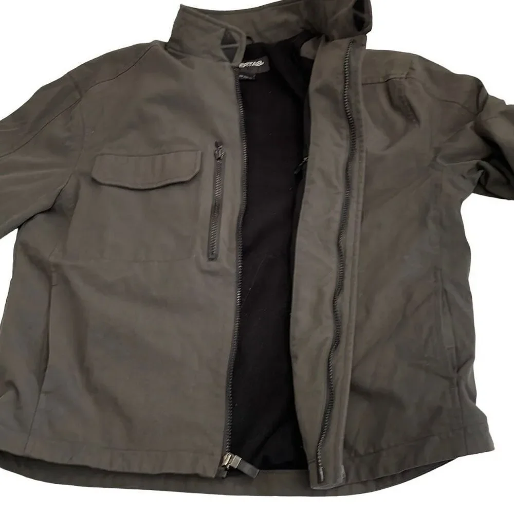 Nearly new! Levi’s SILVERTAB Charcoal Gray Canvas Fleece-Lined Zip Up Work Jacke